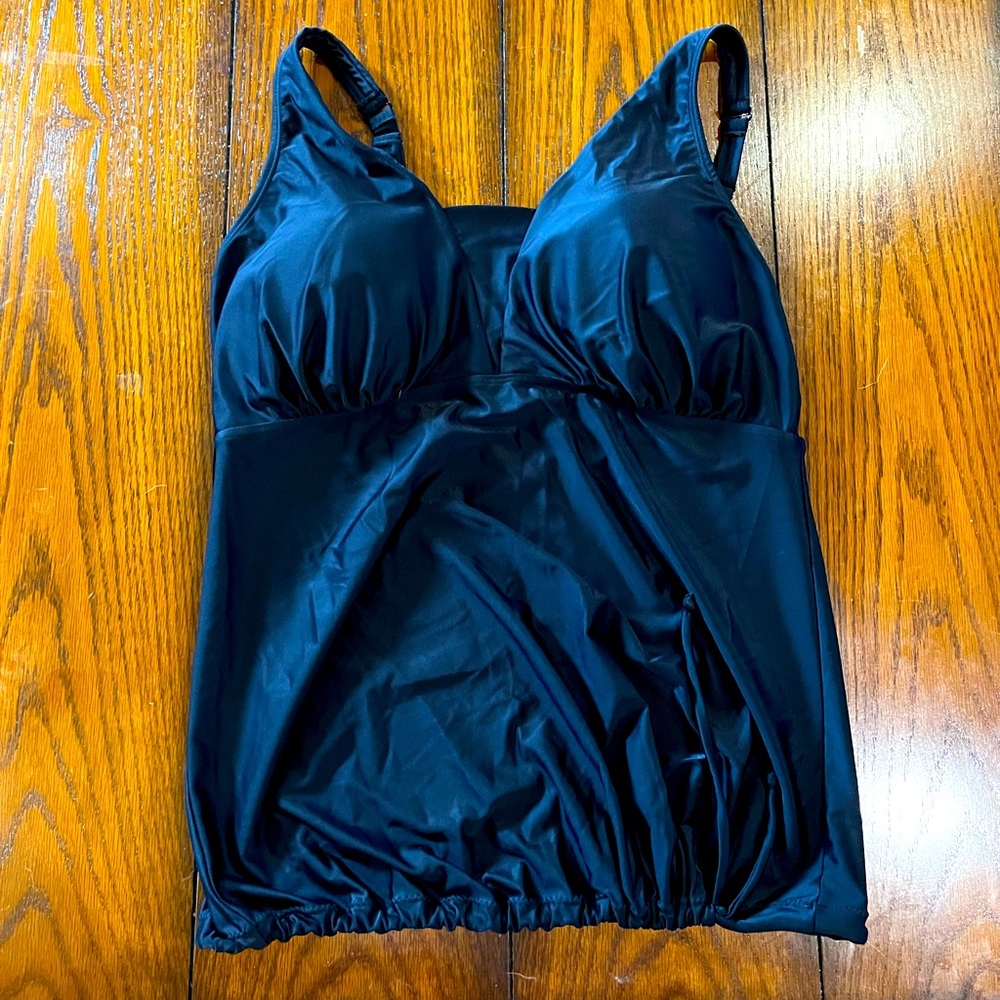 Black maternity tankini top